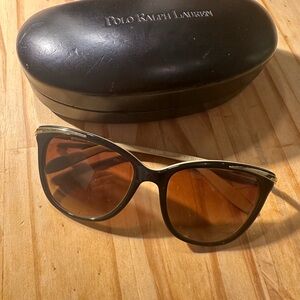 Polo by Ralph Lauren Black and Gold Sunglasses